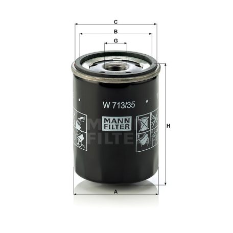 Mann-Filter W713/35 Olajszűrő