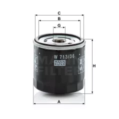 Mann-Filter W713/36 Olajszűrő