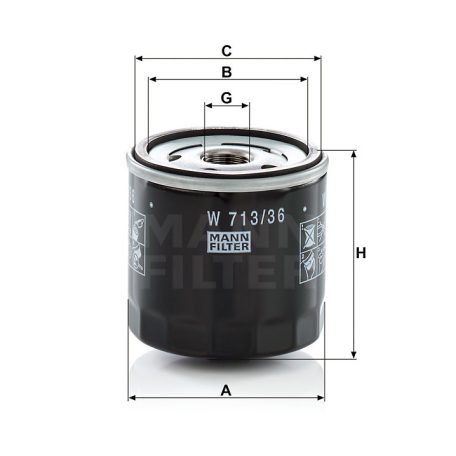 Mann-Filter W713/36 Olajszűrő