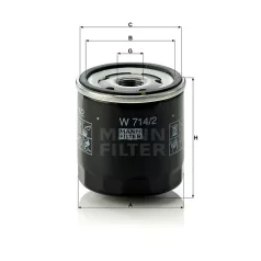 Mann-Filter W714/2 Olajszűrő