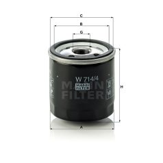 Mann-Filter W714/4 Olajszűrő