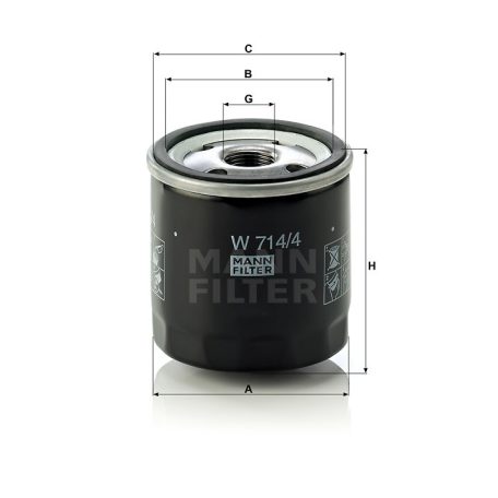 Mann-Filter W714/4 Olajszűrő
