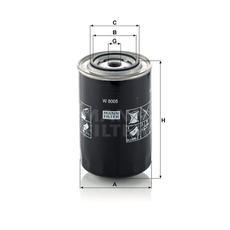 Mann-Filter W8005 Olajszűrő