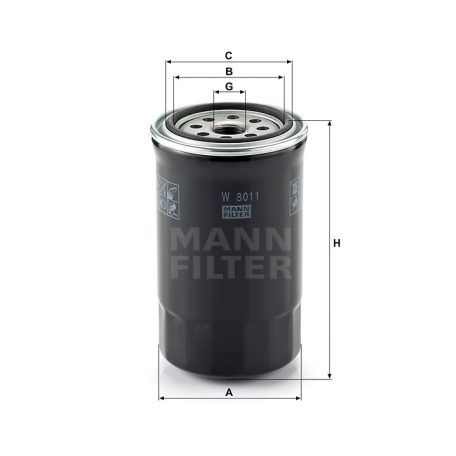 Mann-Filter W8011 Olajszűrő