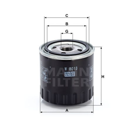 Mann-Filter W8013 Olajszűrő