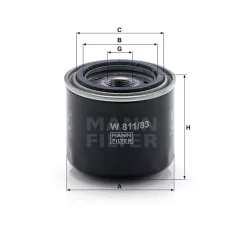 Mann-Filter W811/83 Olajszűrő
