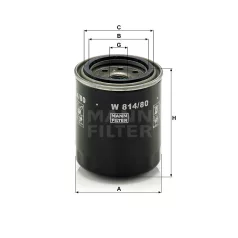Mann-Filter W814/80 Olajszűrő