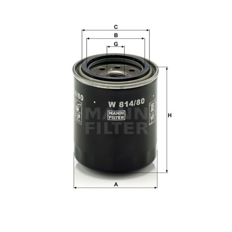 Mann-Filter W814/80 Olajszűrő