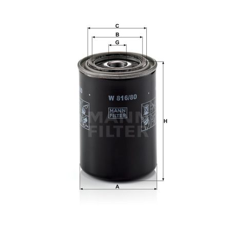 Mann-Filter W816/80 Olajszűrő