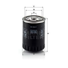 Mann-Filter W830/1 Olajszűrő
