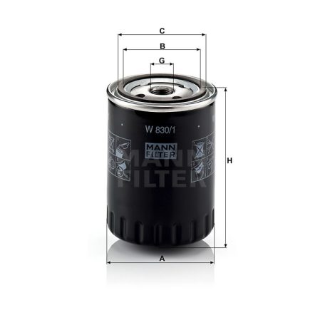 Mann-Filter W830/1 Olajszűrő