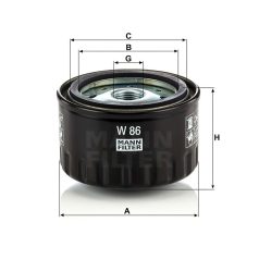 Mann-Filter W86 Olajszűrő
