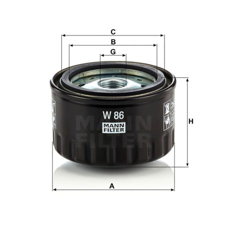Mann-Filter W86 Olajszűrő