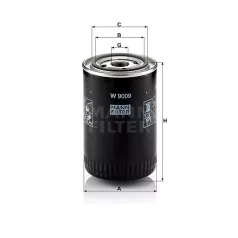 Mann-Filter W9009 Olajszűrő
