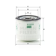 Mann-Filter W9050 Olajszűrő