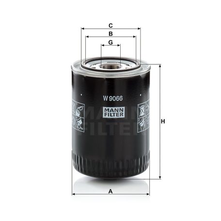 Mann-Filter W9066 Olajszűrő