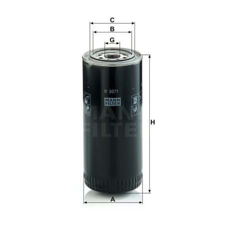 Mann-Filter W9071 Olajszűrő