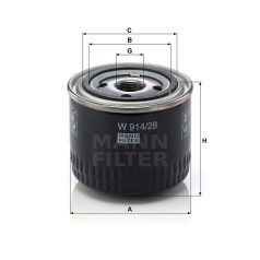 Mann-Filter W914/28 Olajszűrő