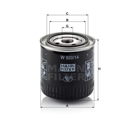 Mann-Filter W920/14 Olajszűrő