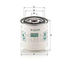Mann-Filter W920/38 Olajszűrő