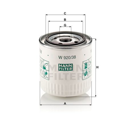 Mann-Filter W920/38 Olajszűrő