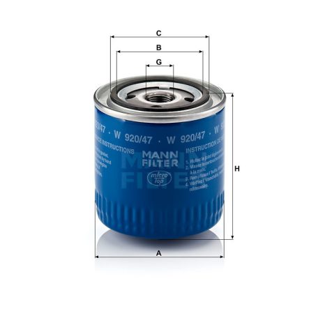 Mann-Filter W920/47 Olajszűrő