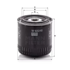 Mann-Filter W920/48 Olajszűrő