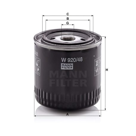 Mann-Filter W920/48 Olajszűrő