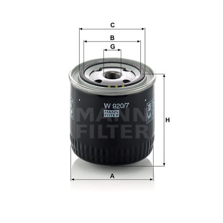 Mann-Filter W920/7 Olajszűrő