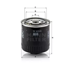 Mann-Filter W920/8 Olajszűrő