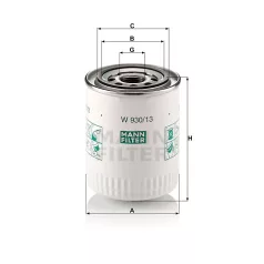 Mann-Filter W930/13 Olajszűrő