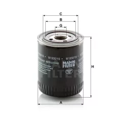 Mann-Filter W930/15 Olajszűrő