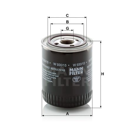 Mann-Filter W930/15 Olajszűrő