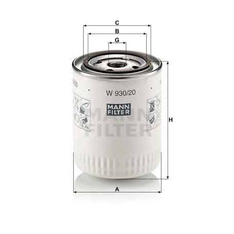 Mann-Filter W930/20 Olajszűrő