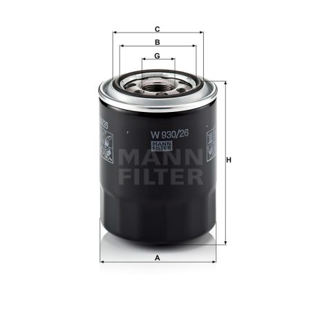 Mann-Filter W930/26 Olajszűrő