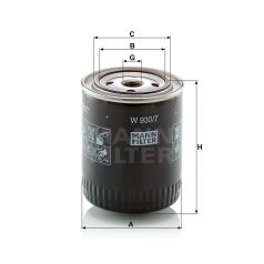 Mann-Filter W930/7 Olajszűrő