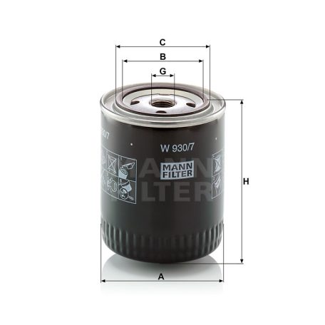 Mann-Filter W930/7 Olajszűrő