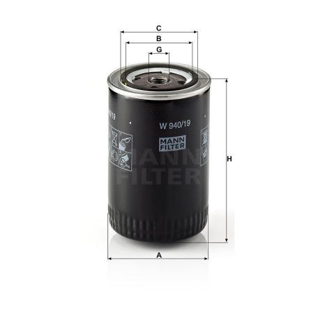 Mann-Filter W940/19 Olajszűrő