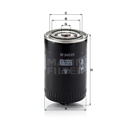 Mann-Filter W940/25 Olajszűrő