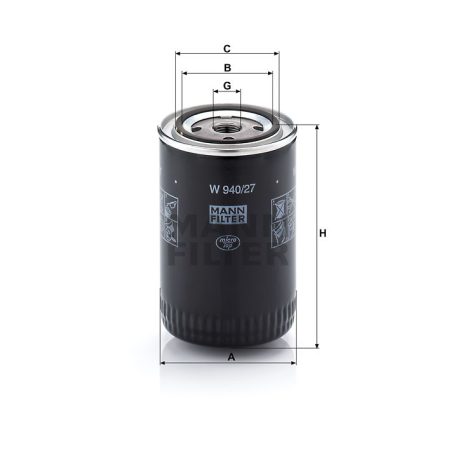 Mann-Filter W940/27 Olajszűrő