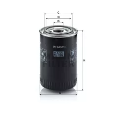 Mann-Filter W940/29 Olajszűrő