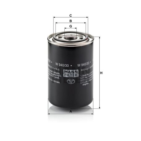 Mann-Filter W940/30 Olajszűrő