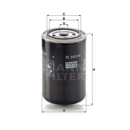 Mann-Filter W940/49 Olajszűrő