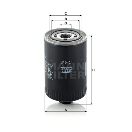 Mann-Filter W940/5 Olajszűrő