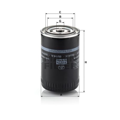 Mann-Filter W940/50 Olajszűrő