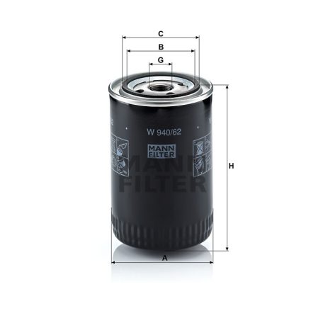 Mann-Filter W940/62 Olajszűrő