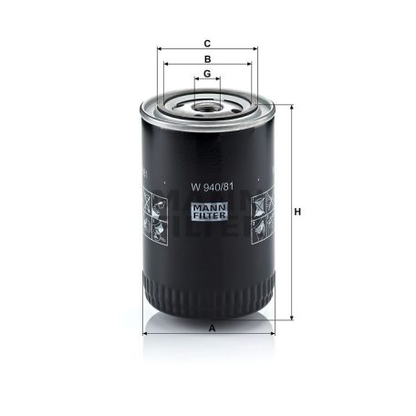 Mann-Filter W940/81 Olajszűrő