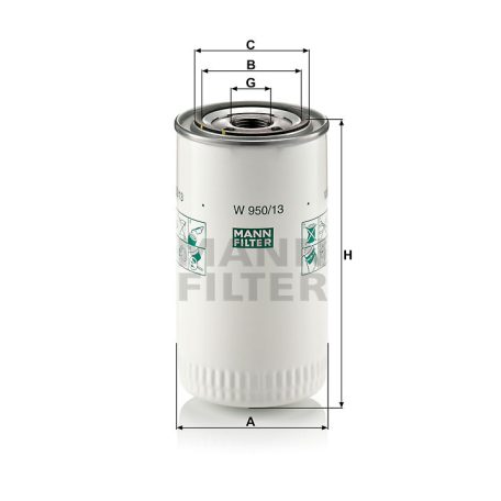 Mann-Filter W950/13 Olajszűrő