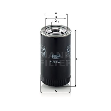 Mann-Filter W950/18 Olajszűrő