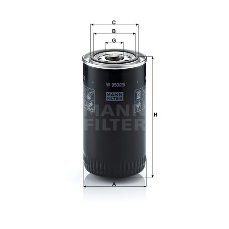 Mann-Filter W950/26 Olajszűrő